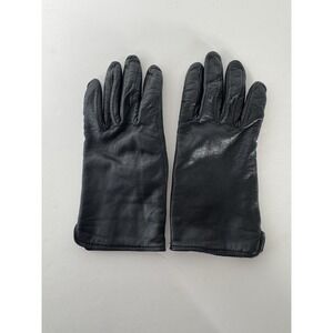 Unbranded Women's S/M Black Knit Lining Leather Gloves